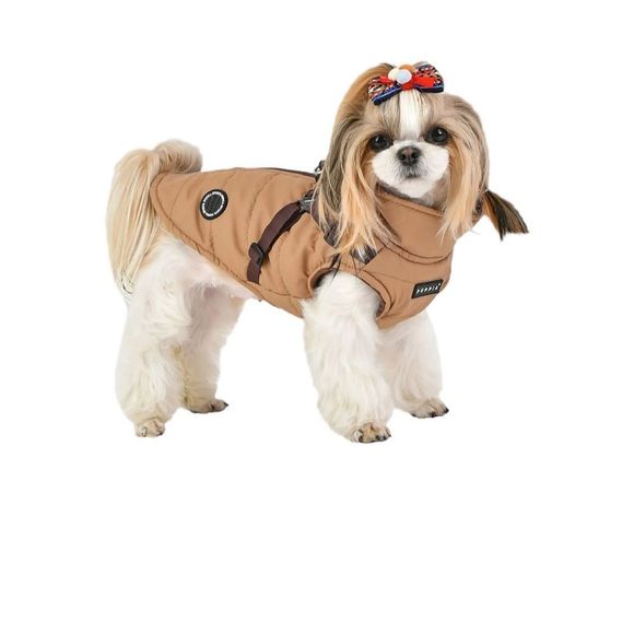 PUPPIA Mountaineer II Dog Coat with Integrated Harness in Red - Picture 7 of 7